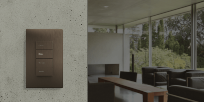 Savant Ascend Keypad on Wall in Room